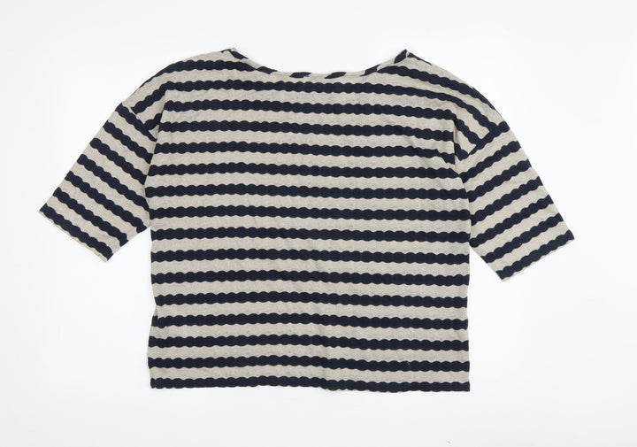 Oasis Women's Multicoloured Stripe T-Shirt Size M