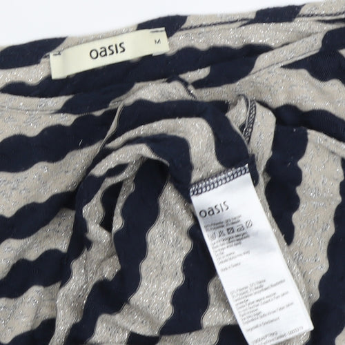 Oasis Women's Multicoloured Stripe T-Shirt Size M