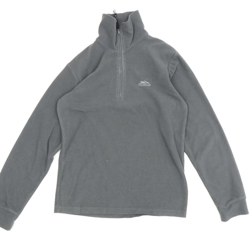 Trespass Grey Boys 1/4 Zip Fleece Sweatshirt, 9-10 Years