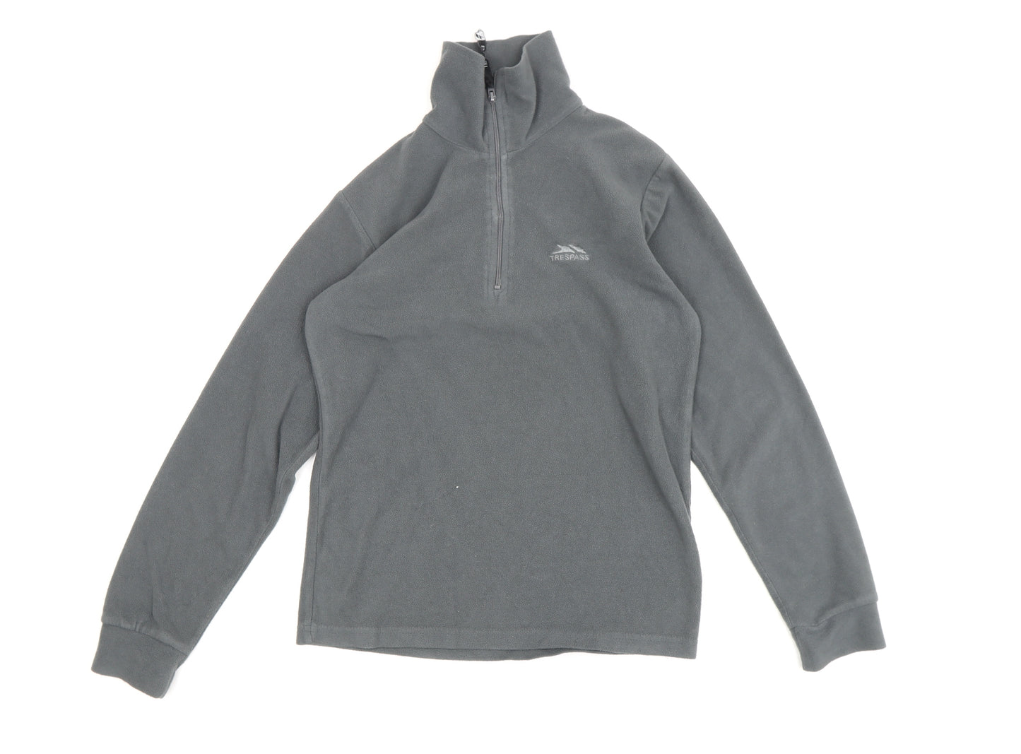 Trespass Grey Boys 1/4 Zip Fleece Sweatshirt, 9-10 Years