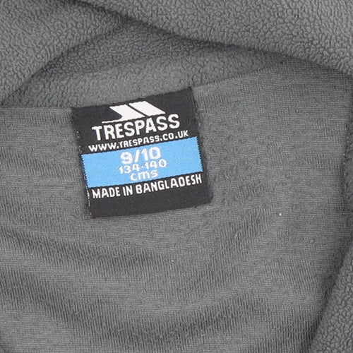 Trespass Grey Boys 1/4 Zip Fleece Sweatshirt, 9-10 Years