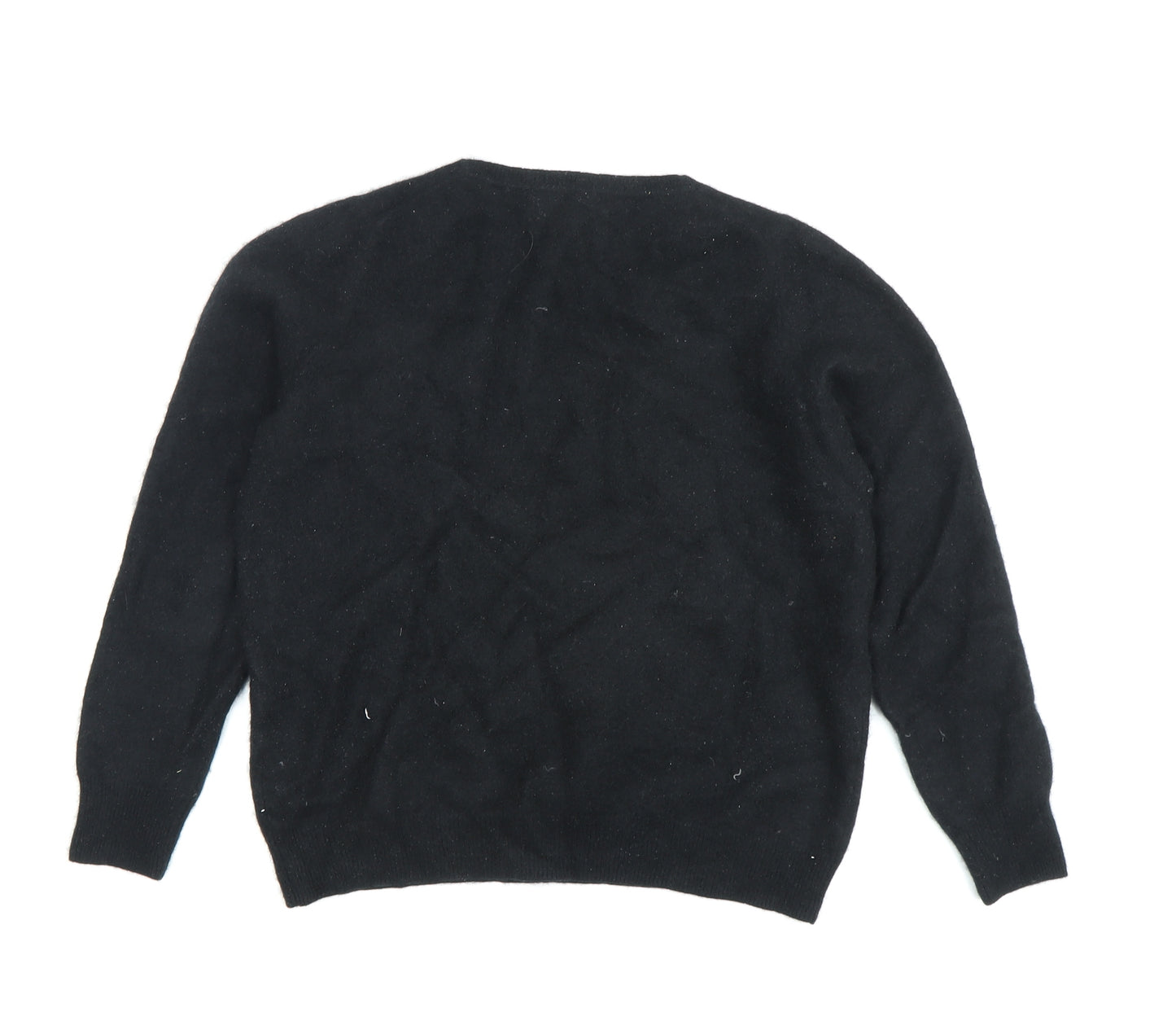 Marks and Spencer Women's Black Cashmere Pullover Jumper Size 14