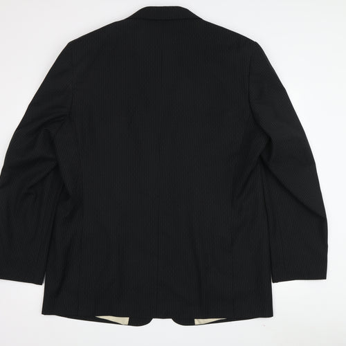 Voeut Men's Black Striped Suit Jacket Size 48