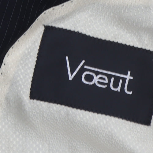 Voeut Men's Black Striped Suit Jacket Size 48