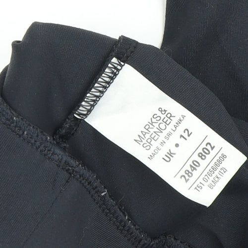 Marks and Spencer Women's Black Cropped Trousers Size 12