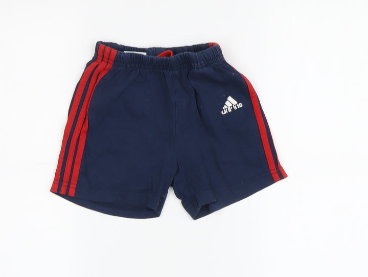 Adidas Unisex Baby Blue Shorts 12-18M Elastic Waist