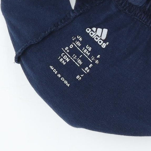 Adidas Unisex Baby Blue Shorts 12-18M Elastic Waist