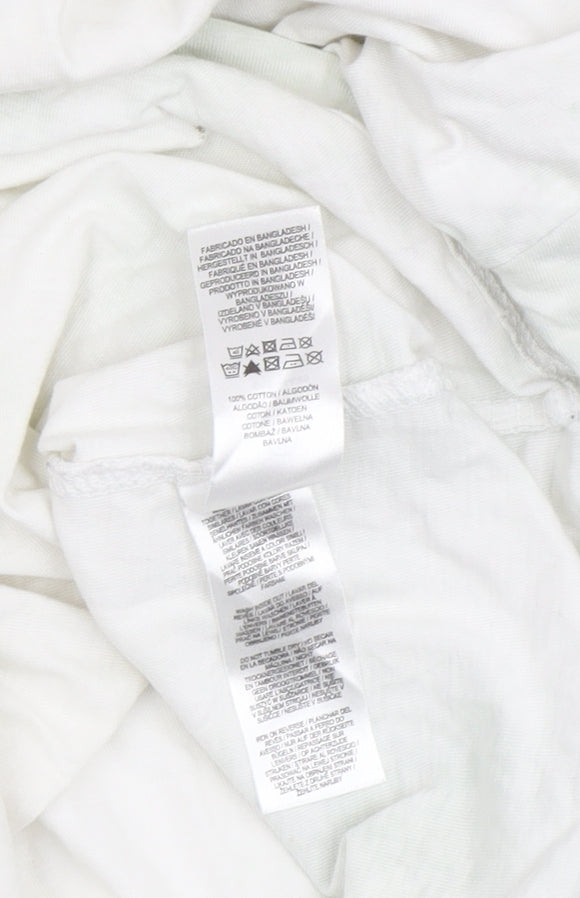 Guns N' Roses Women's White Rock T-Shirt, Short Sleeve