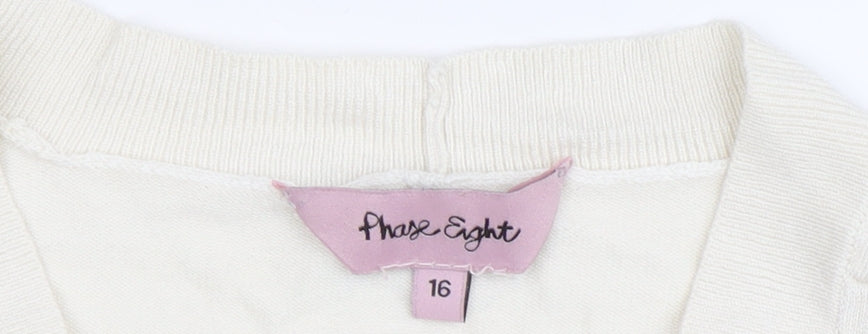 Phase Eight Women’s Ivory Cardigan Size 16
