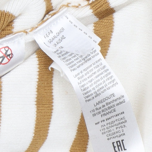 La Redoute Women's Beige Striped Pullover Jumper S