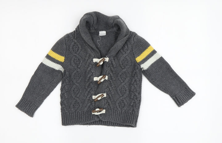 Gap Boys Grey Cable-Knit Cardigan 12-18 Months
