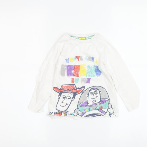 Disney Pixar Boys White Toy Story T-Shirt 3-4 Years Pullover