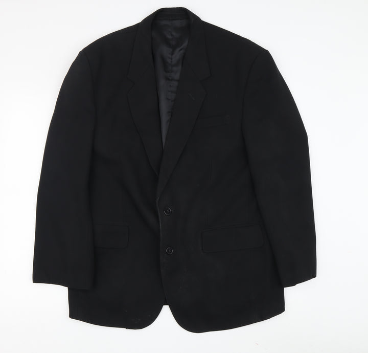 London Men's Black Blazer, Size 38, Two-Button
