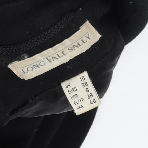 Long Tall Sally Women's Black Wool Trench Coat Size 10