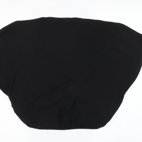 Zara Women's Black Wrap Blouse, Size S, V-Neck, Casual