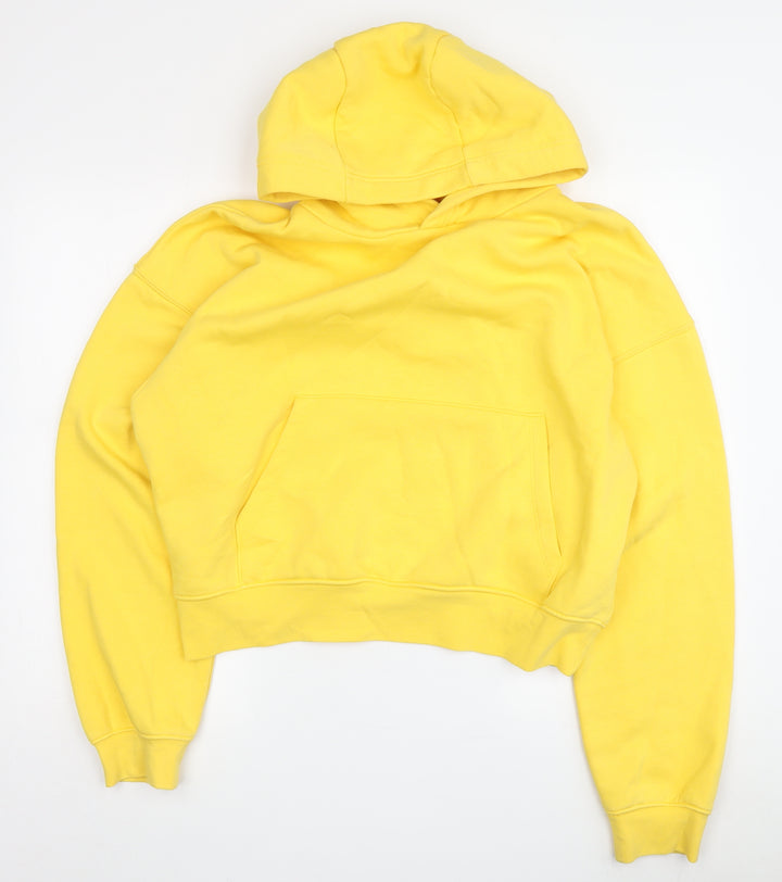 Zara Women's Yellow Pullover Hoodie, Size 10