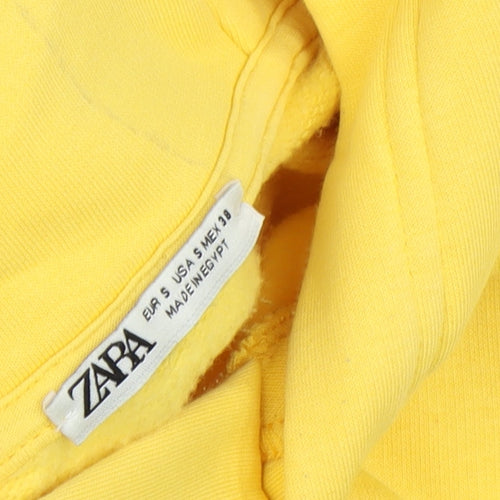 Zara Women's Yellow Pullover Hoodie, Size 10