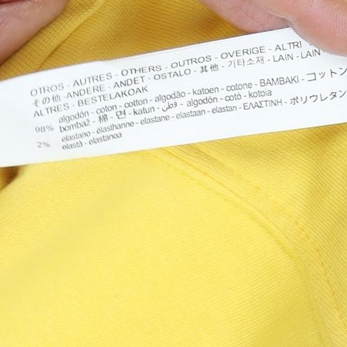 Zara Women's Yellow Pullover Hoodie, Size 10