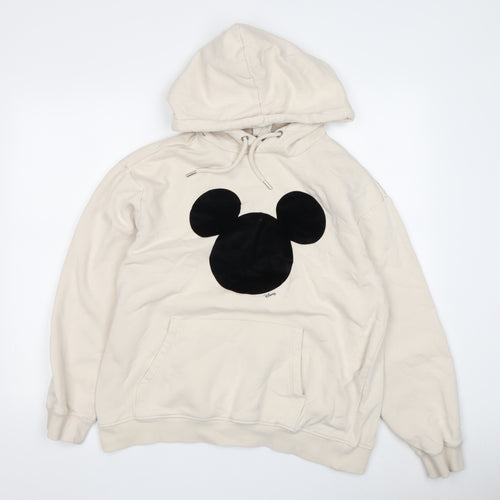 Disney Unisex Beige Pullover Hoodie S - Cartoon Casual