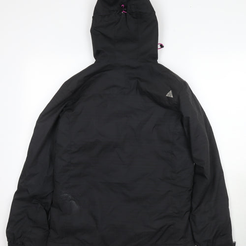 Animal Women's Black Ski Jacket, Size 12, Hooded Waterproof