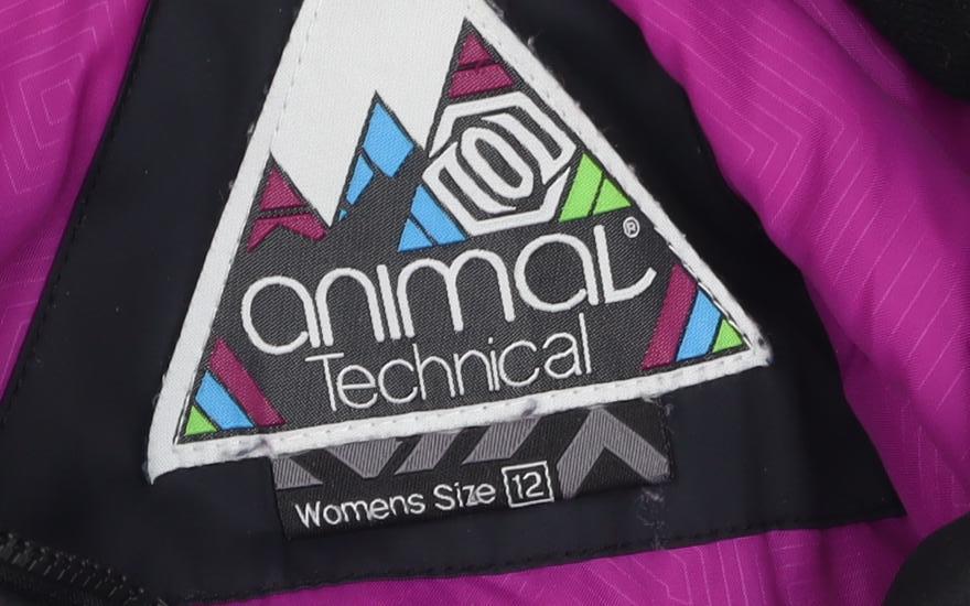 Animal Women's Black Ski Jacket, Size 12, Hooded Waterproof