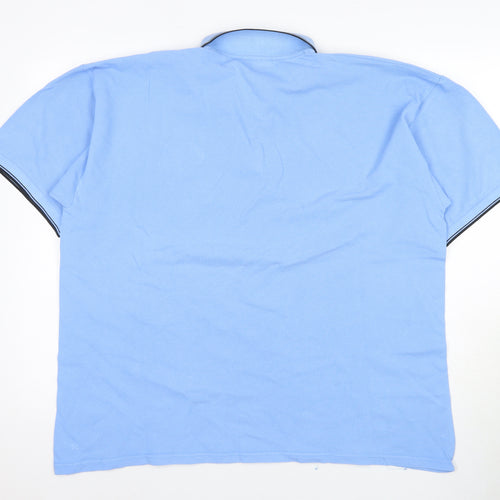 Gildan Men's Blue XL Polo with Beach Theme