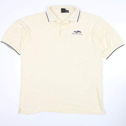 Stylo Golf Men's Beige Polo Shirt L
