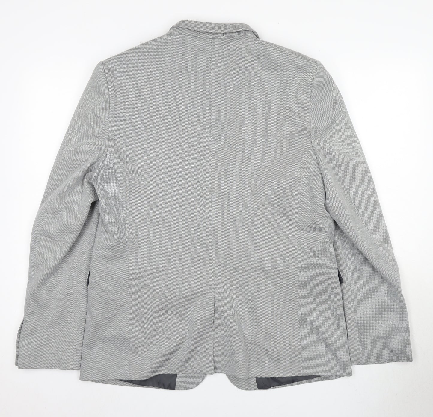 Burton Men's Grey Blazer - 44R, Regular Fit, Two-Button