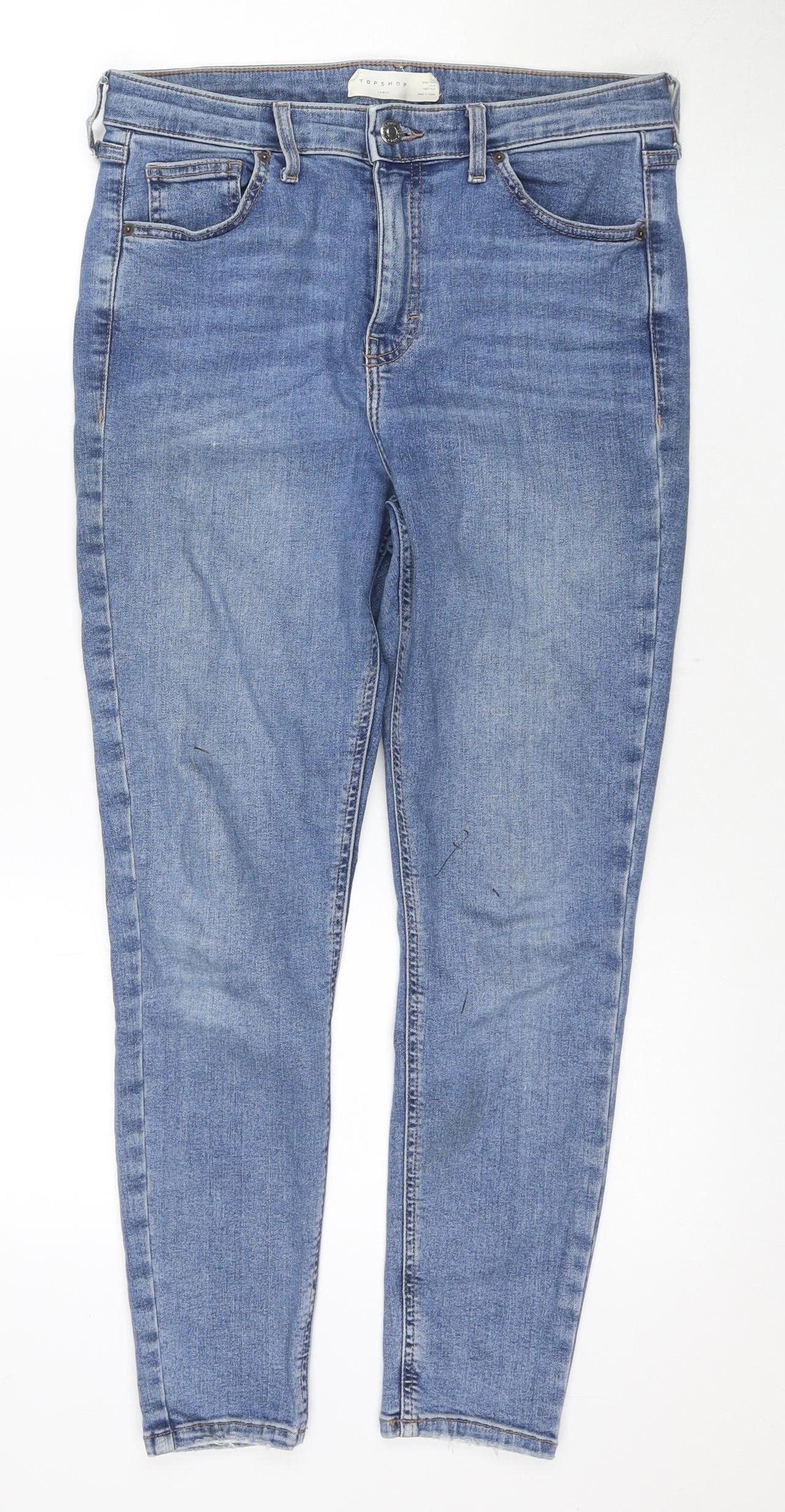 Topshop Women's Blue Skinny Jeans Size 10