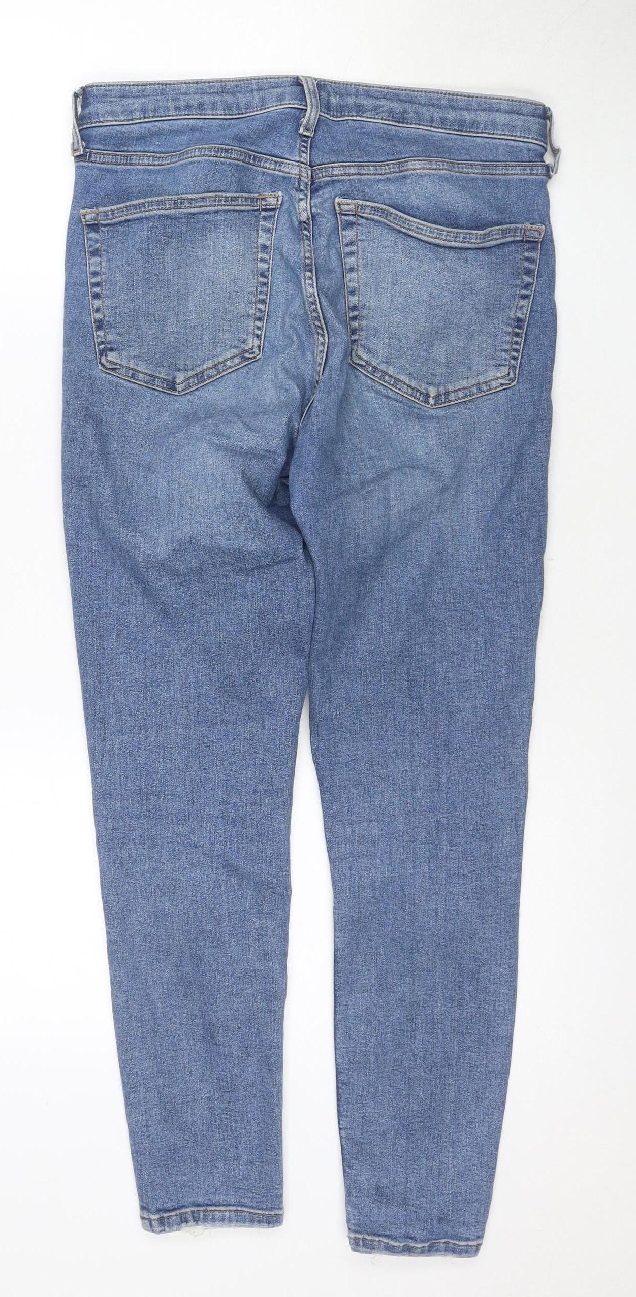 Topshop Women's Blue Skinny Jeans Size 10