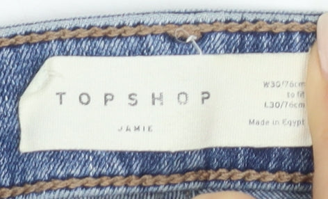 Topshop Women's Blue Skinny Jeans Size 10