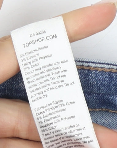 Topshop Women's Blue Skinny Jeans Size 10