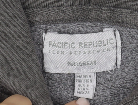 Pacific Republic Men’s Grey Full Zip Hoodie S