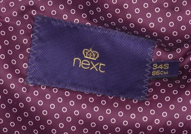 Next Grey Men's Blazer 34R Check Notch Lapel