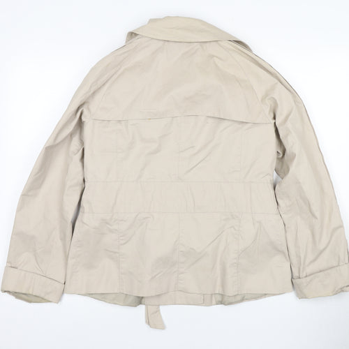 Zara Basic Women's Beige Trench Coat L Classic Style