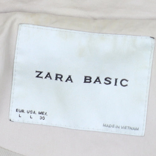 Zara Basic Women's Beige Trench Coat L Classic Style