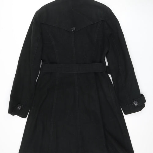Hobbs Black Women’s Trench Coat Size 14, Cotton, Belted
