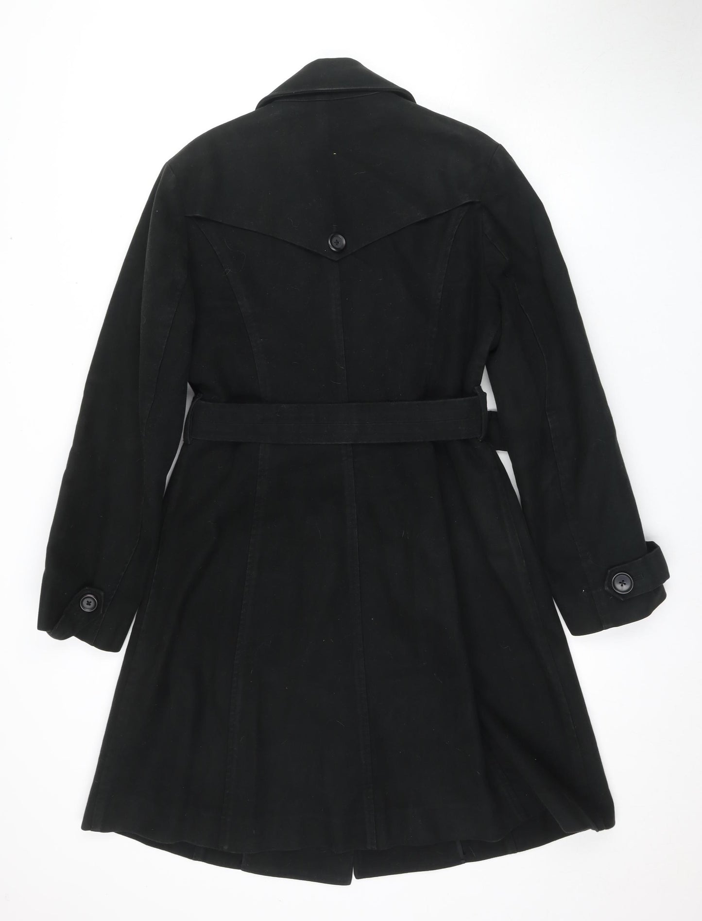 Hobbs Black Women’s Trench Coat Size 14, Cotton, Belted