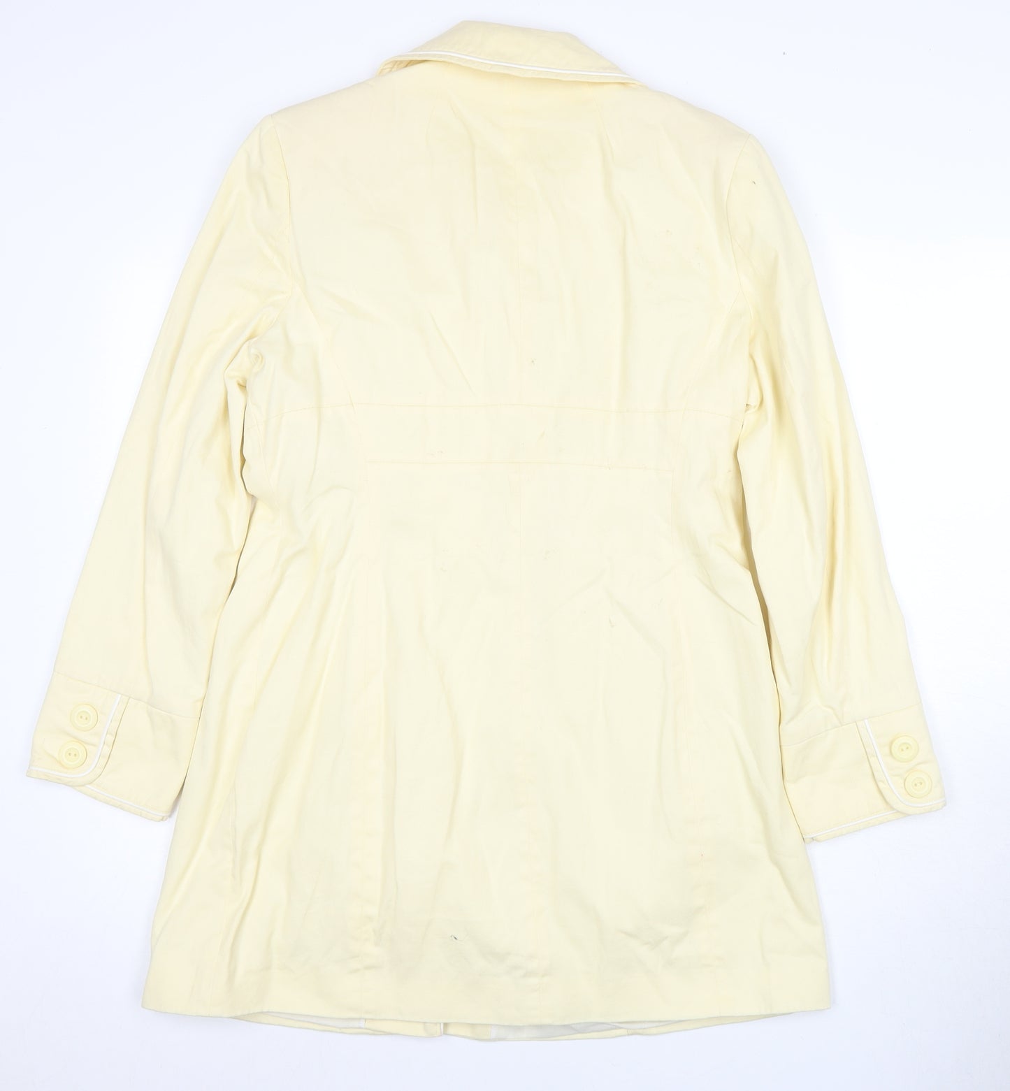 Topshop Women's Ivory Trench Coat Size 14 Classic Style