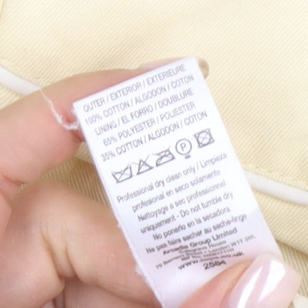 Topshop Women's Ivory Trench Coat Size 14 Classic Style