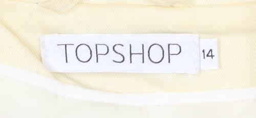 Topshop Women's Ivory Trench Coat Size 14 Classic Style