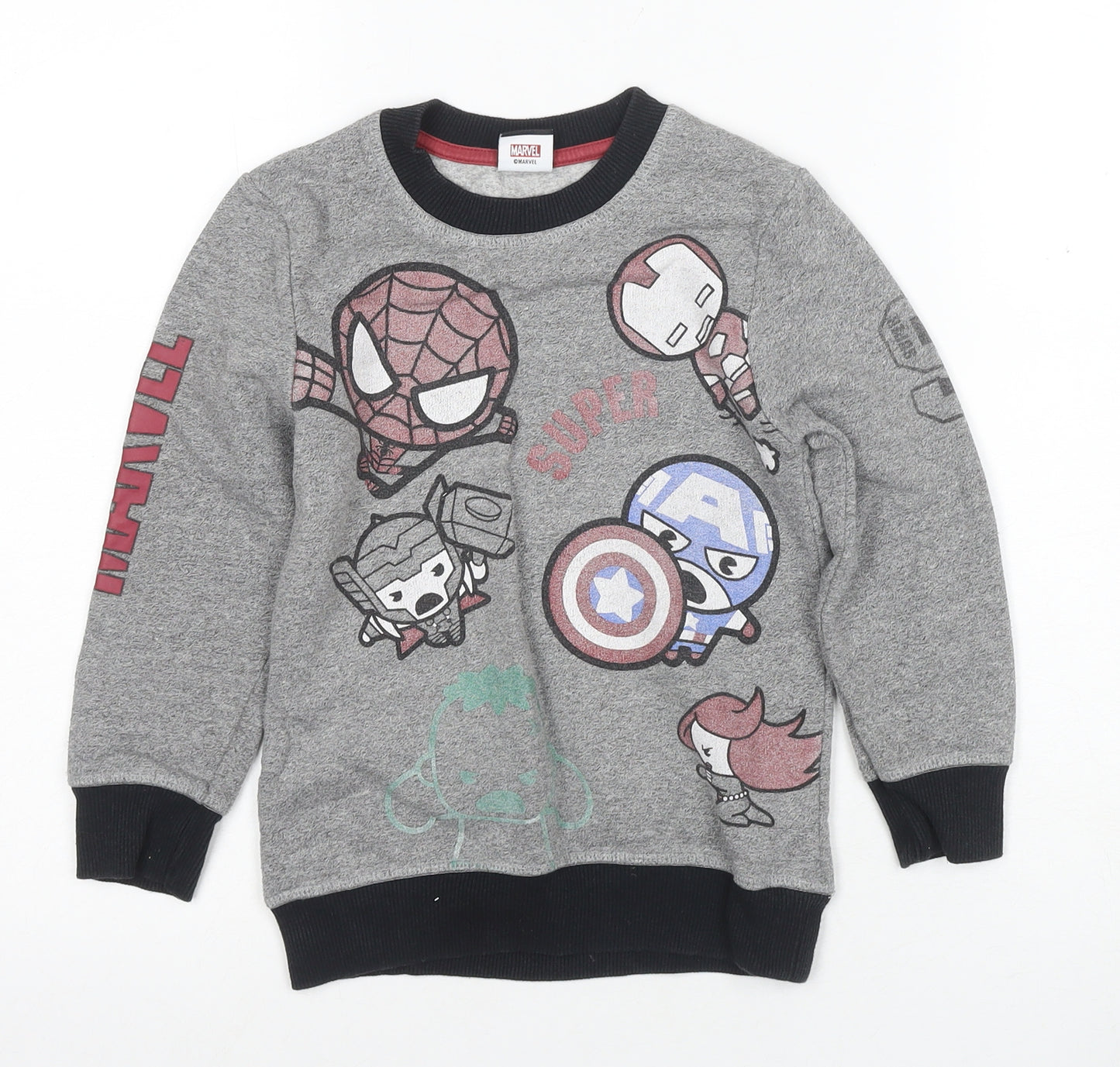 George Boys Grey Avengers Pullover Hoodie 5-6 Years Superhero