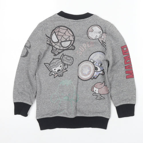 George Boys Grey Avengers Pullover Hoodie 5-6 Years Superhero