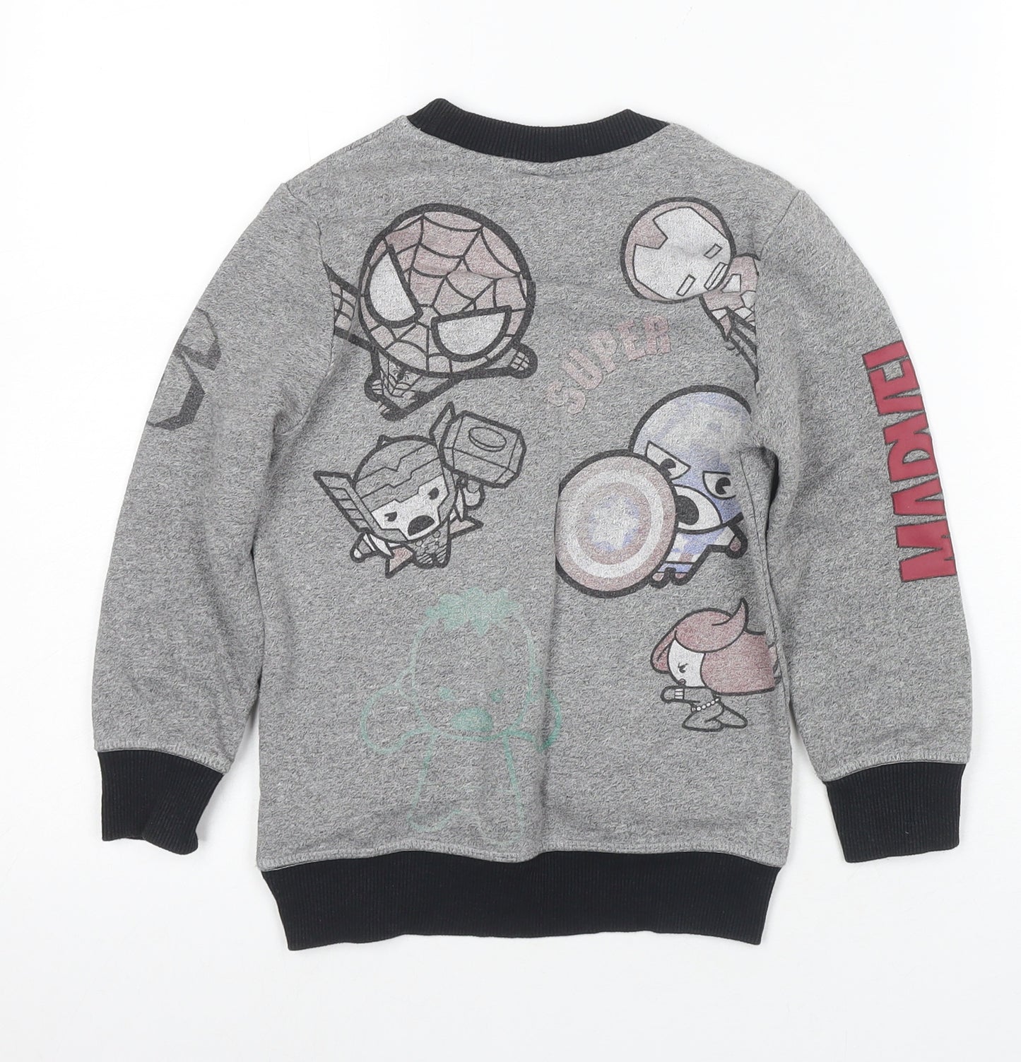George Boys Grey Avengers Pullover Hoodie 5-6 Years Superhero