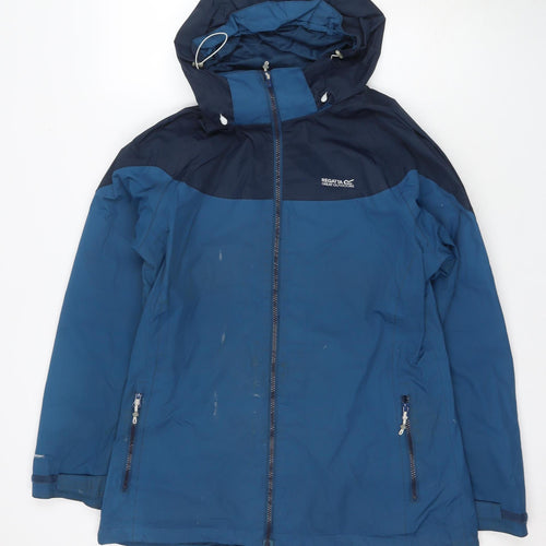 Regatta Women's Blue Waterproof Rain Jacket Size 16