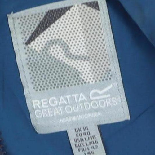Regatta Women's Blue Waterproof Rain Jacket Size 16