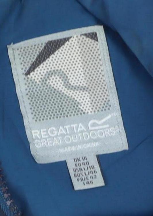 Regatta Women's Blue Waterproof Rain Jacket Size 16
