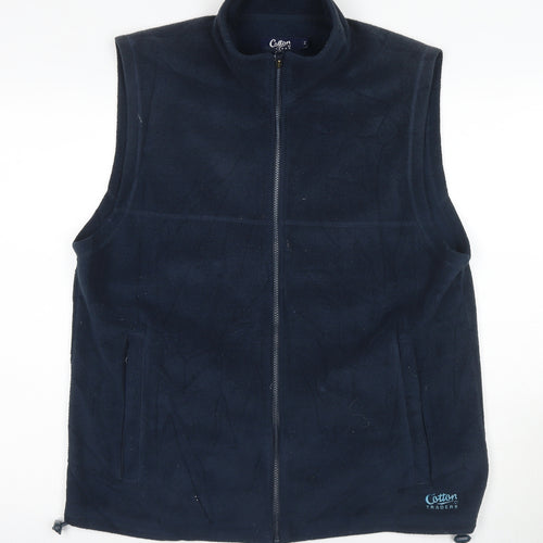 Cotton Traders Men's Blue Fleece Waistcoat M