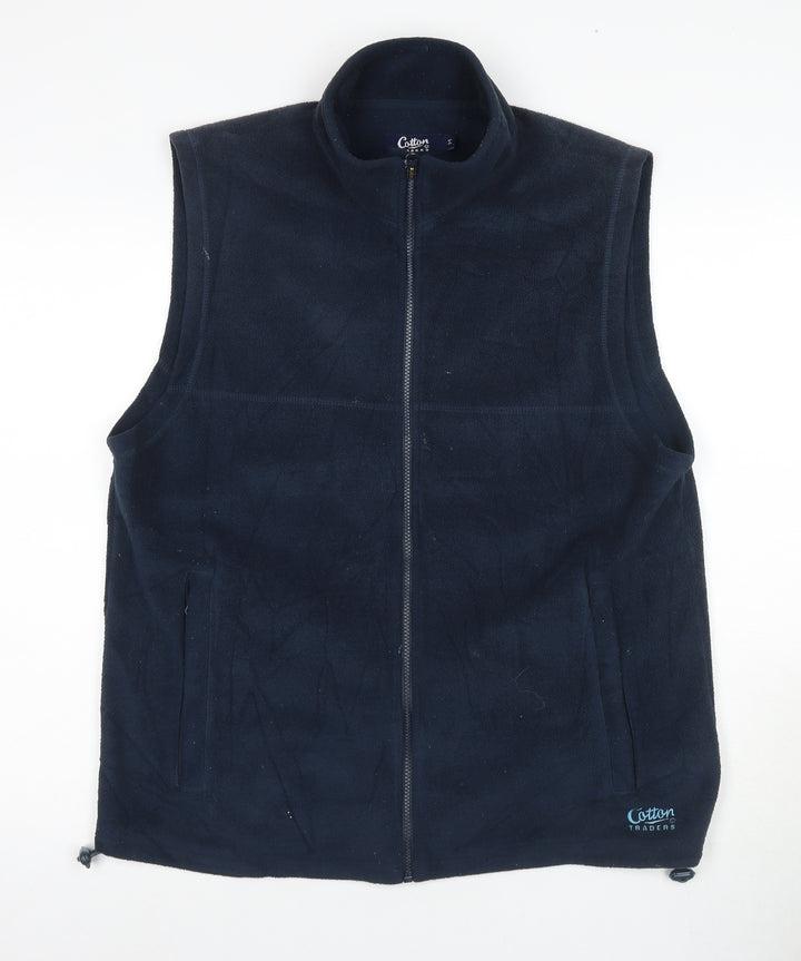 Cotton Traders Men's Blue Fleece Waistcoat M