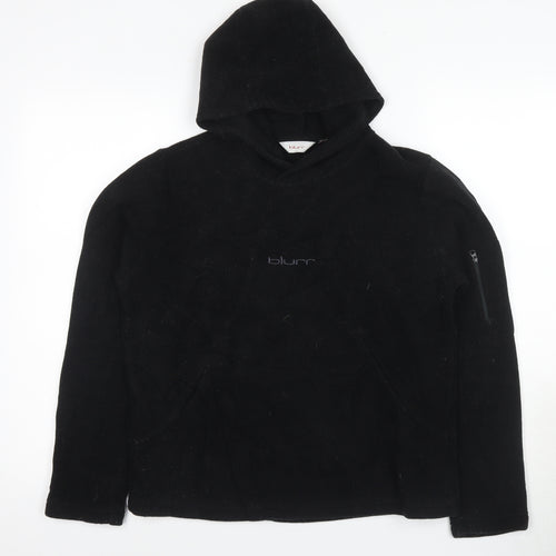 Blurr Unisex Black Pullover Hoodie M